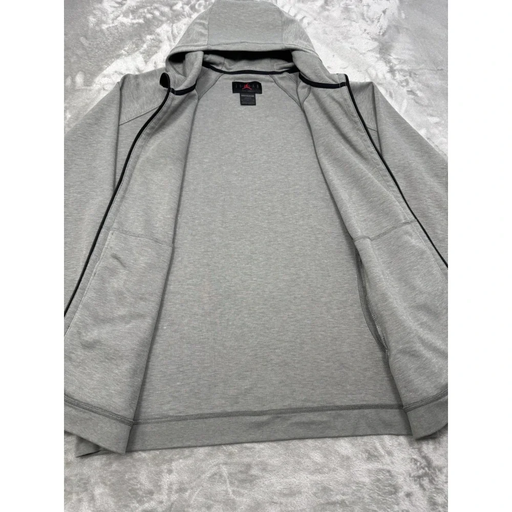 Nike Air Jordan EYBL Hoodie Mens XL Gray Full Zip Jacket Sweatshirt Fleece Tech
